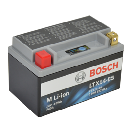 Bosch MC Lithiumbatteri LTX14-BS 12volt 4Ah +pol til venstre